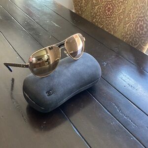 Chanel Pilot Mirrored Sunglasses